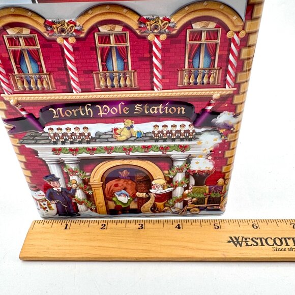 Harry London Christmas North Pole Station 3D Tin Canister Empty - Picture 10 of 10